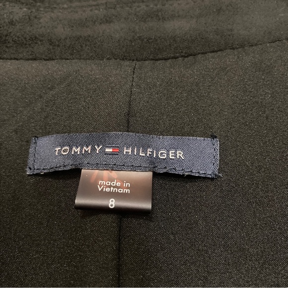 Tommy Hilfiger Black Faux Suede Short Sleeve Dress - Size 8 - Picture 8 of 9